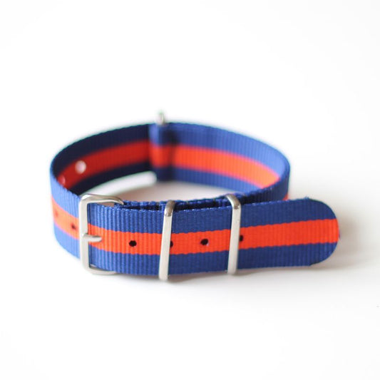 Natoband blått och rött