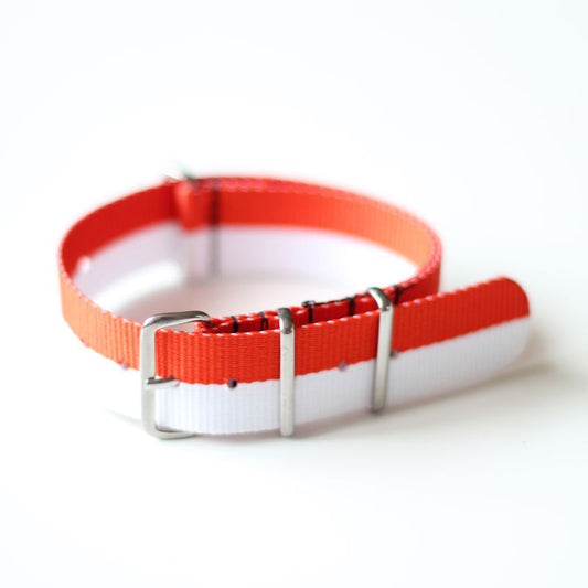 Natoband rött och vitt