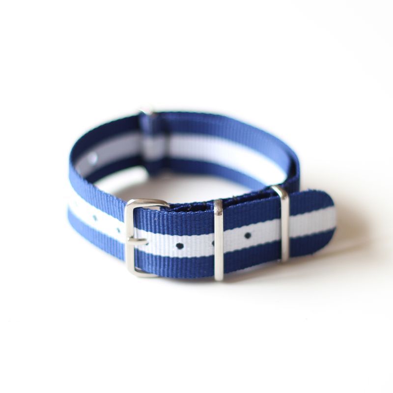 Natoband blått och vitt